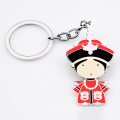 cute cartoon couple custom ancient emperor hard enamel key chain